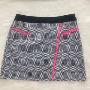 Annika Cutter & Buck Womens Golf /Tennis Skort Black/White/Pink Size 14